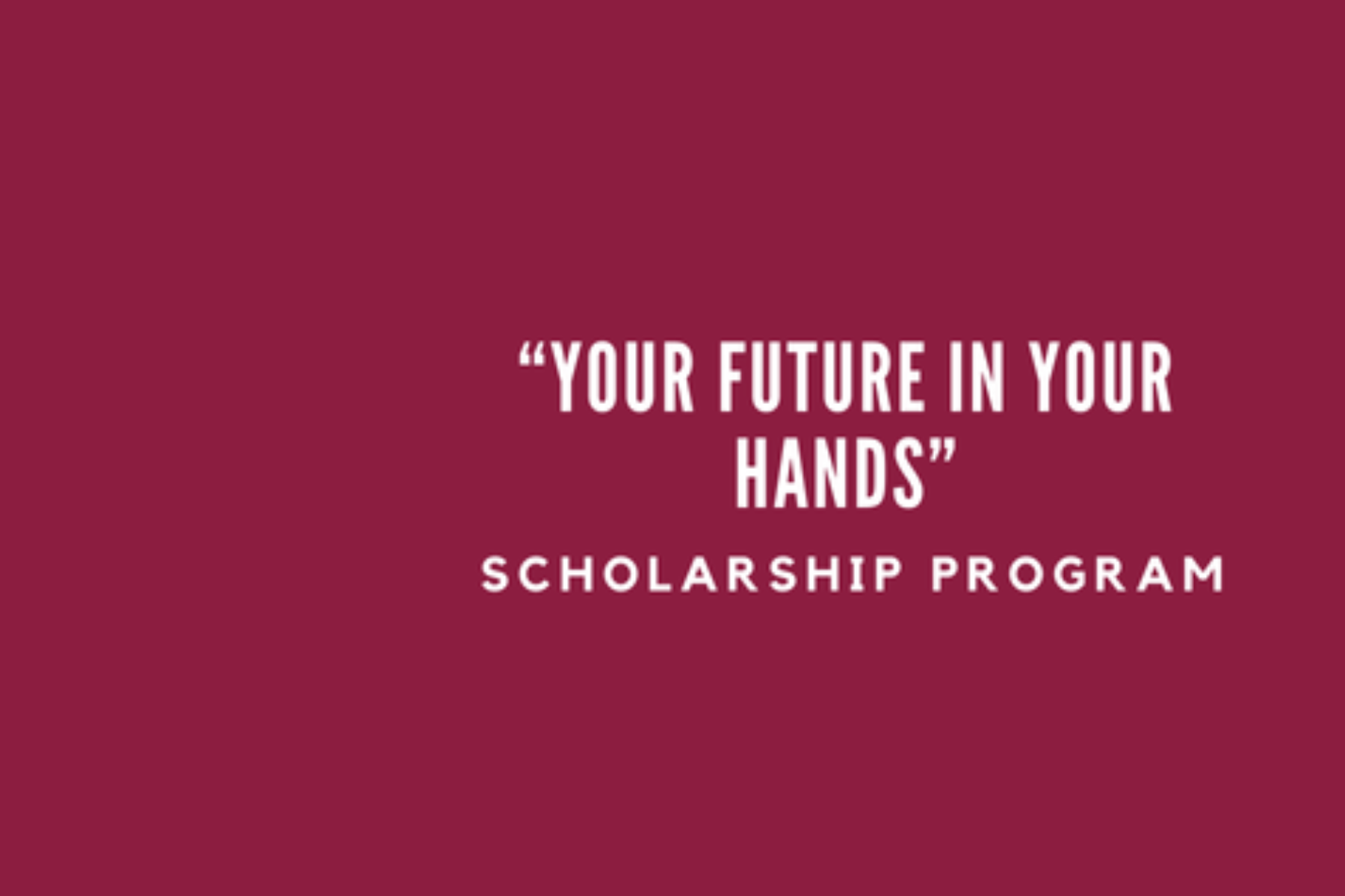 „YOUR FUTURE IN YOUR HANDS” GRANT (SCHOLARSHIP)