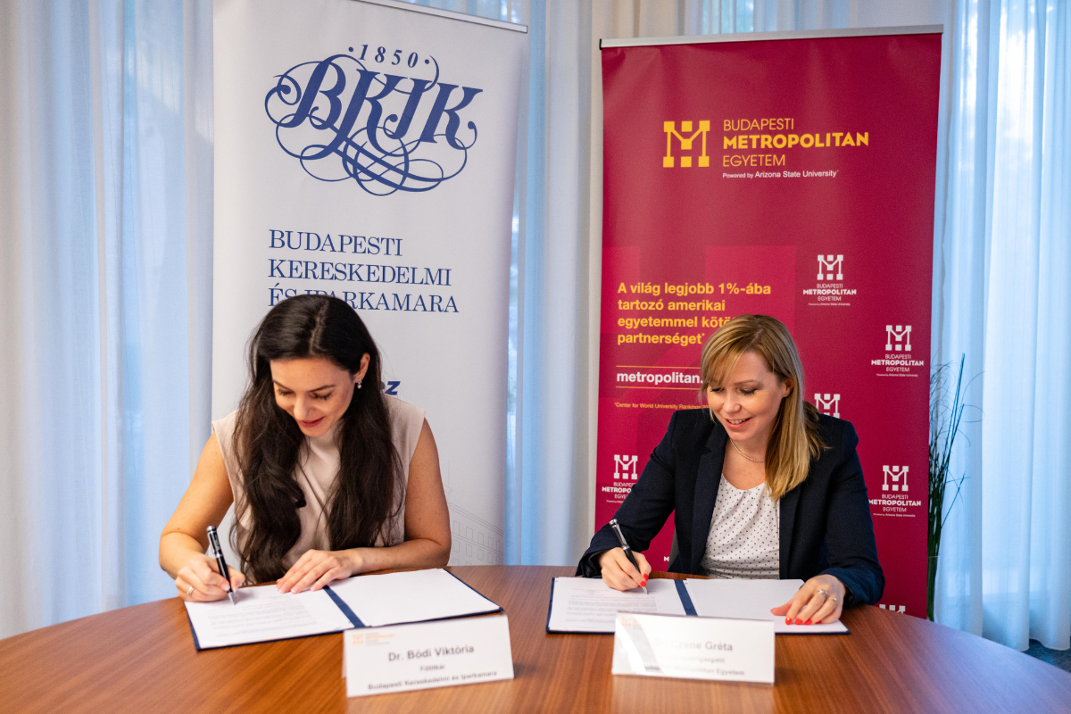 Stratégiai együttműködési megállapodást kötött a Budapesti Metropolitan Egyetem és a Budapesti Kereskedelmi és Iparkamara